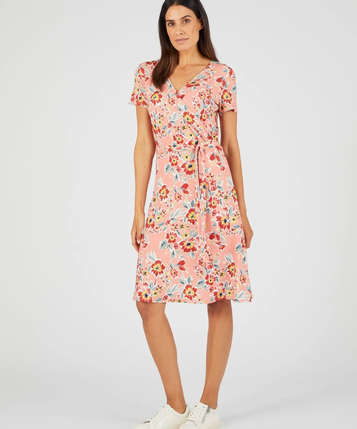 Robe effet cache-coeur viscose stretch