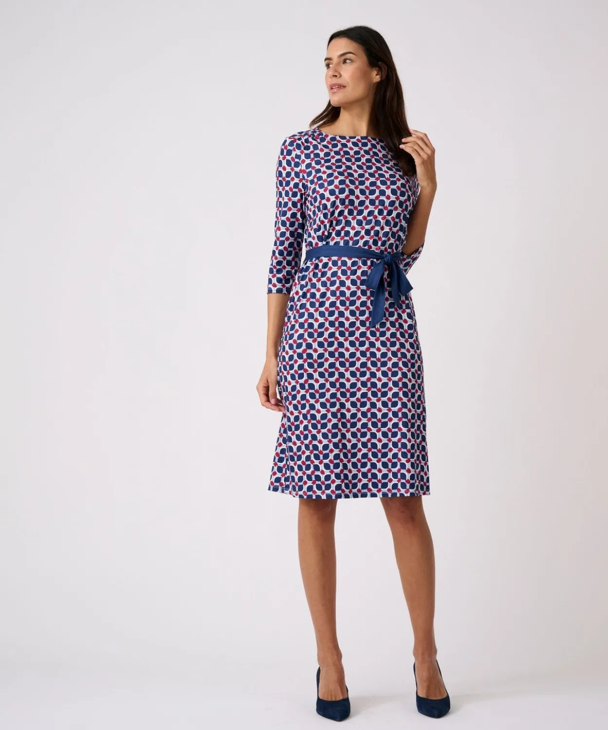 Robe imprimée maille chaude