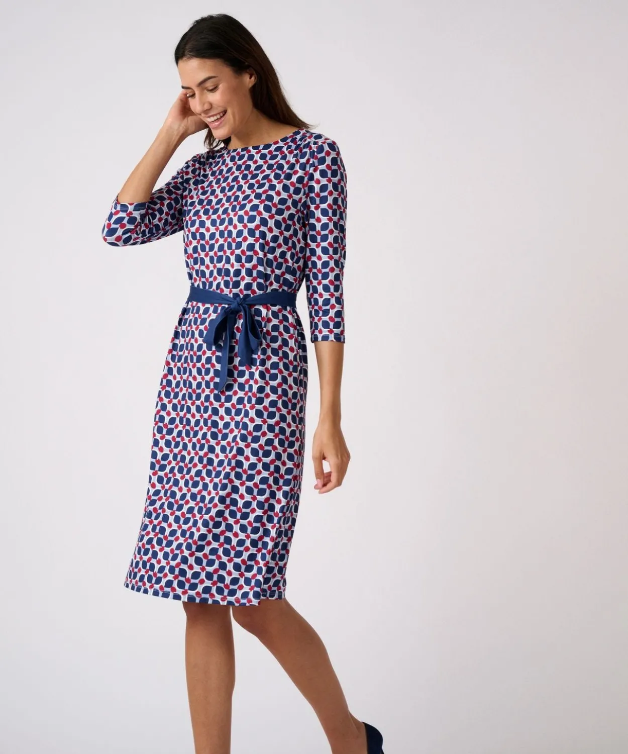 Robe imprimée maille chaude