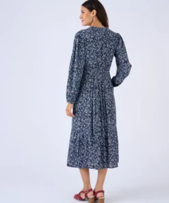 Robe longue pure viscose reliéfée