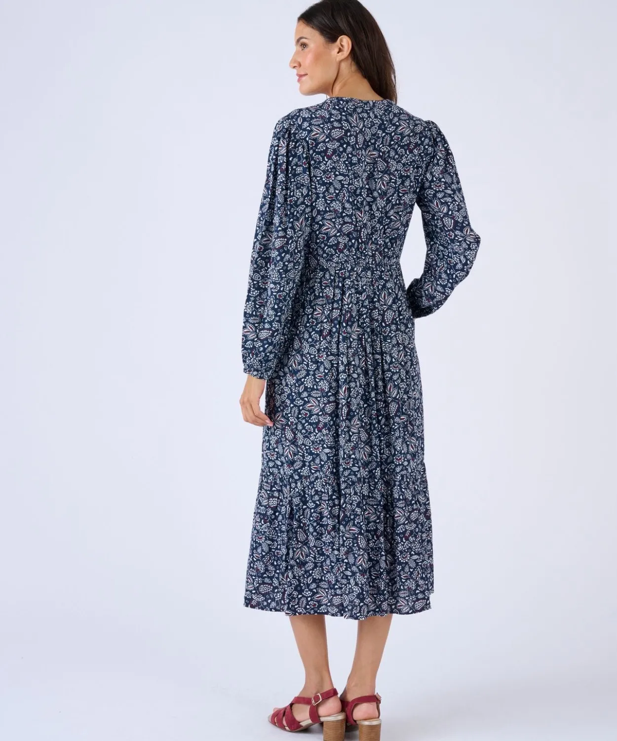Robe longue pure viscose reliéfée