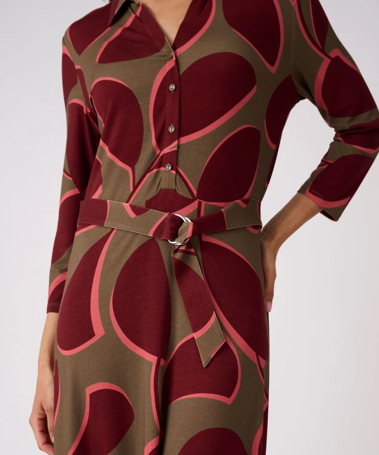 Robe maille stretch évasée