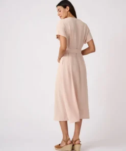 Robe-saharienne tissu crêpe