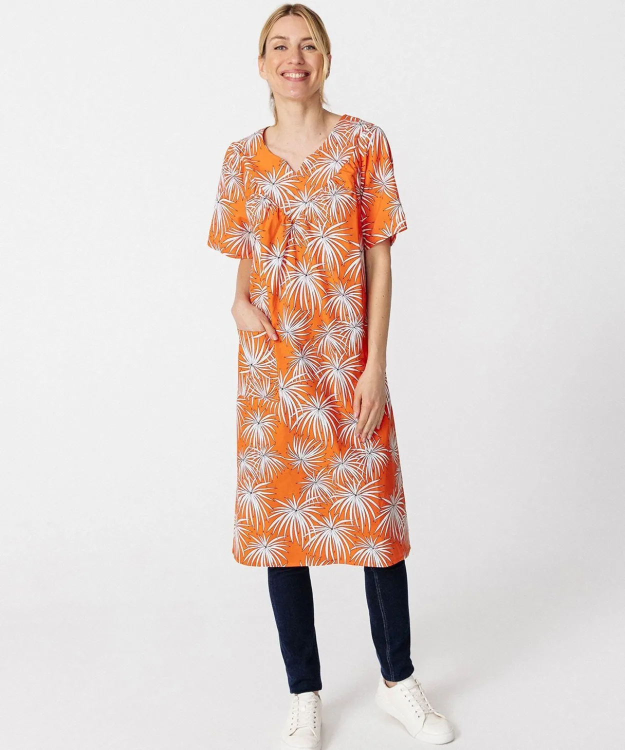 Robe-tablier motif feu d'artifice