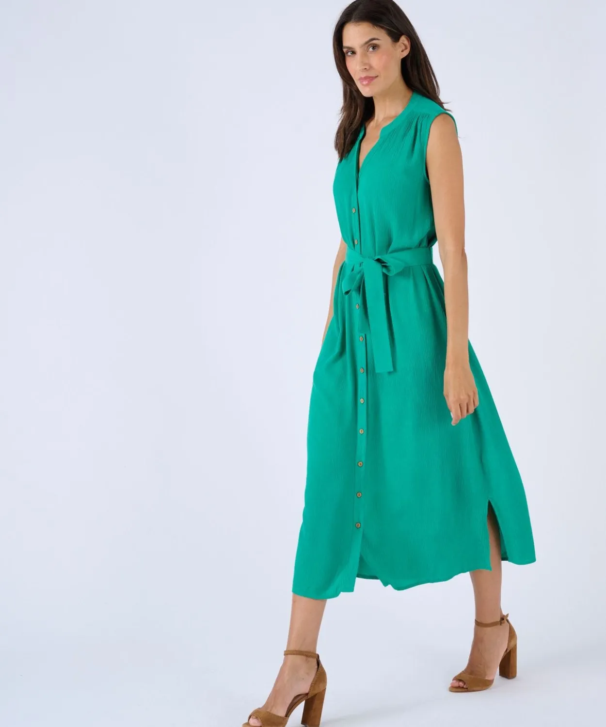 Robe tissu créponné pure viscose