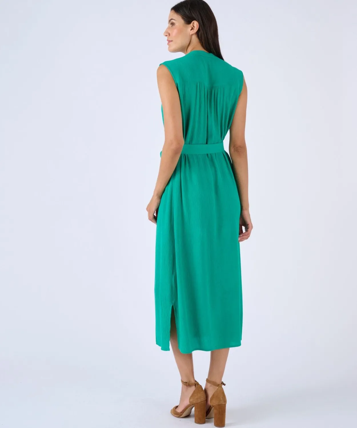 Robe tissu créponné pure viscose