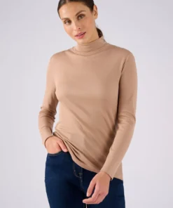 Sous-pull col montant Thermolactyl et soie en maille côtelée