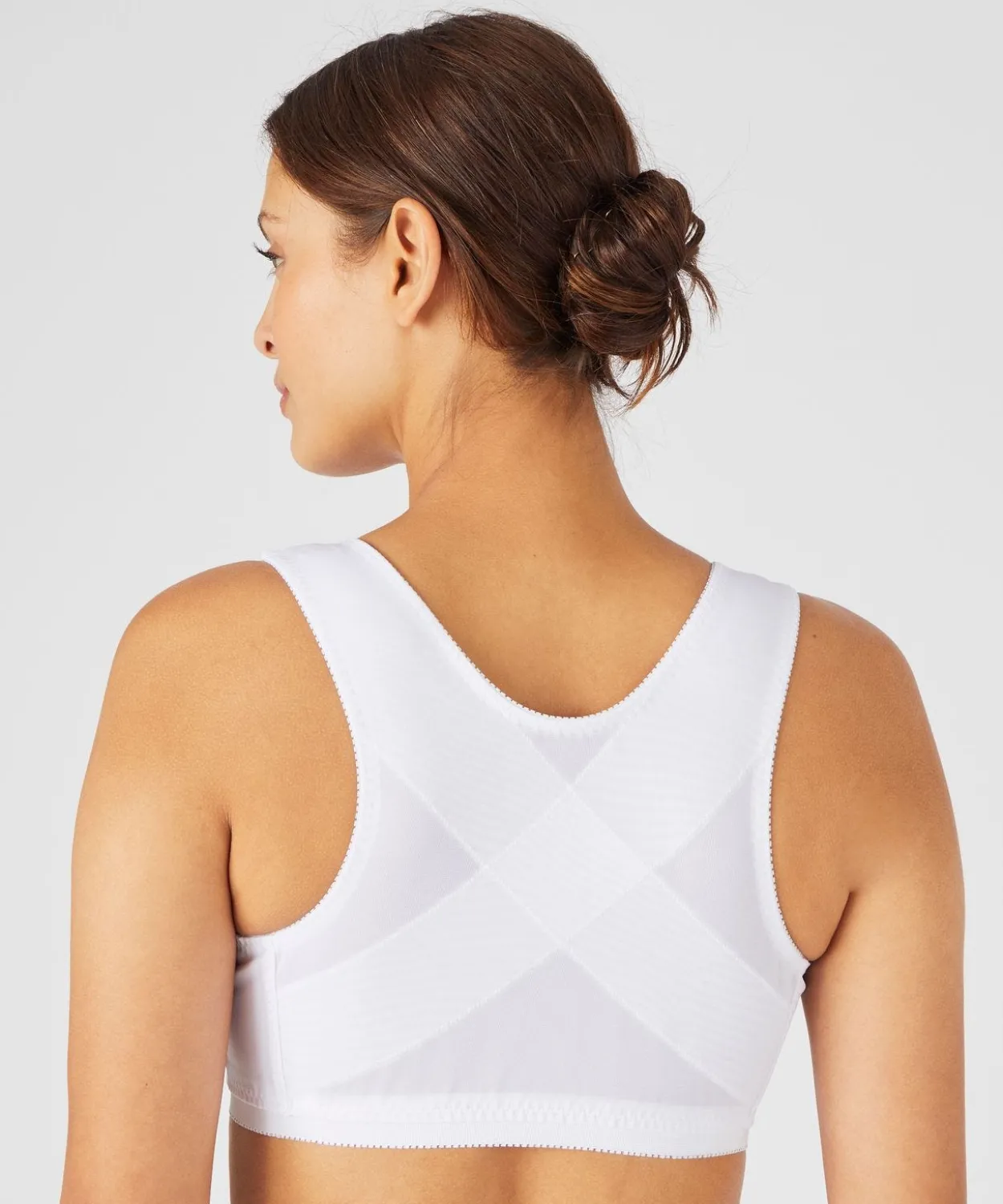 Soutien-gorge dos droit sans armatures ouvert devant