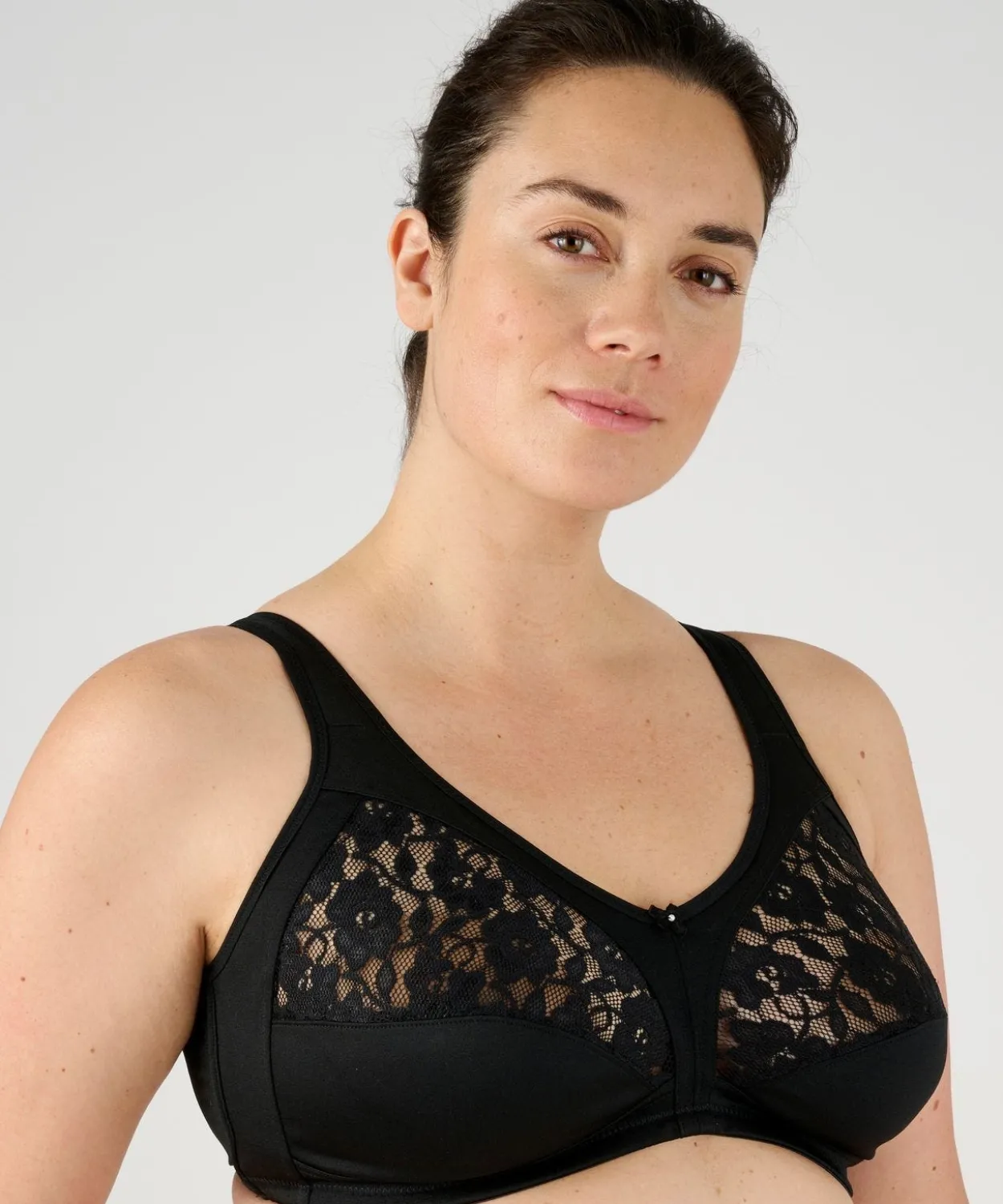 Soutien-gorge sans armatures dentelle, grand maintien