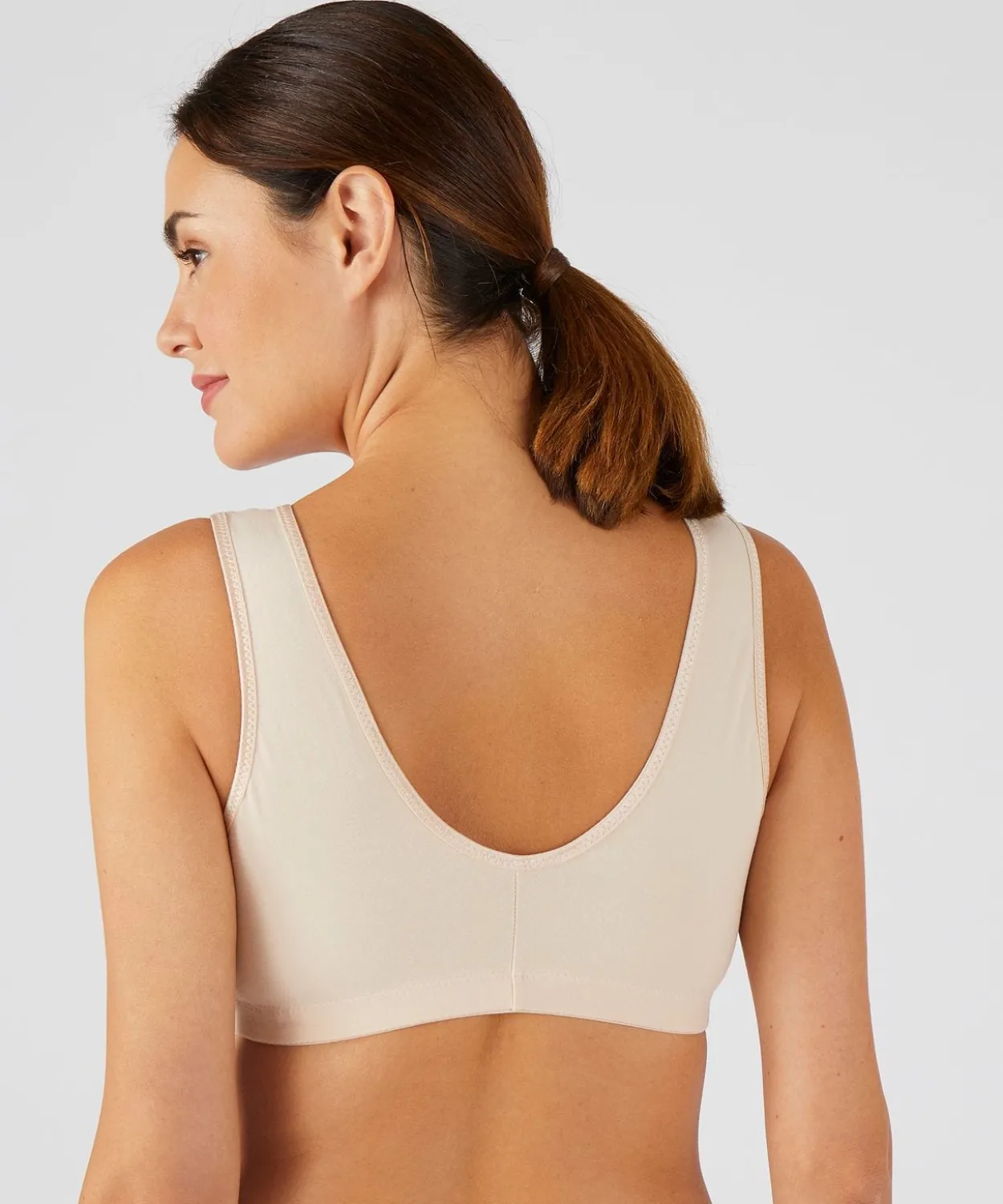 Soutien-gorge sans armatures ouvert devant