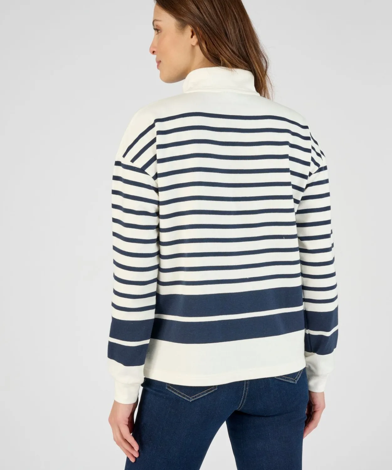 Sweat-shirt esprit marinière