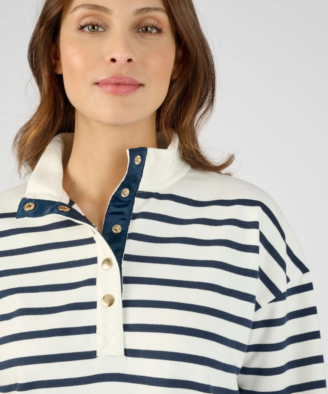 Sweat-shirt esprit marinière