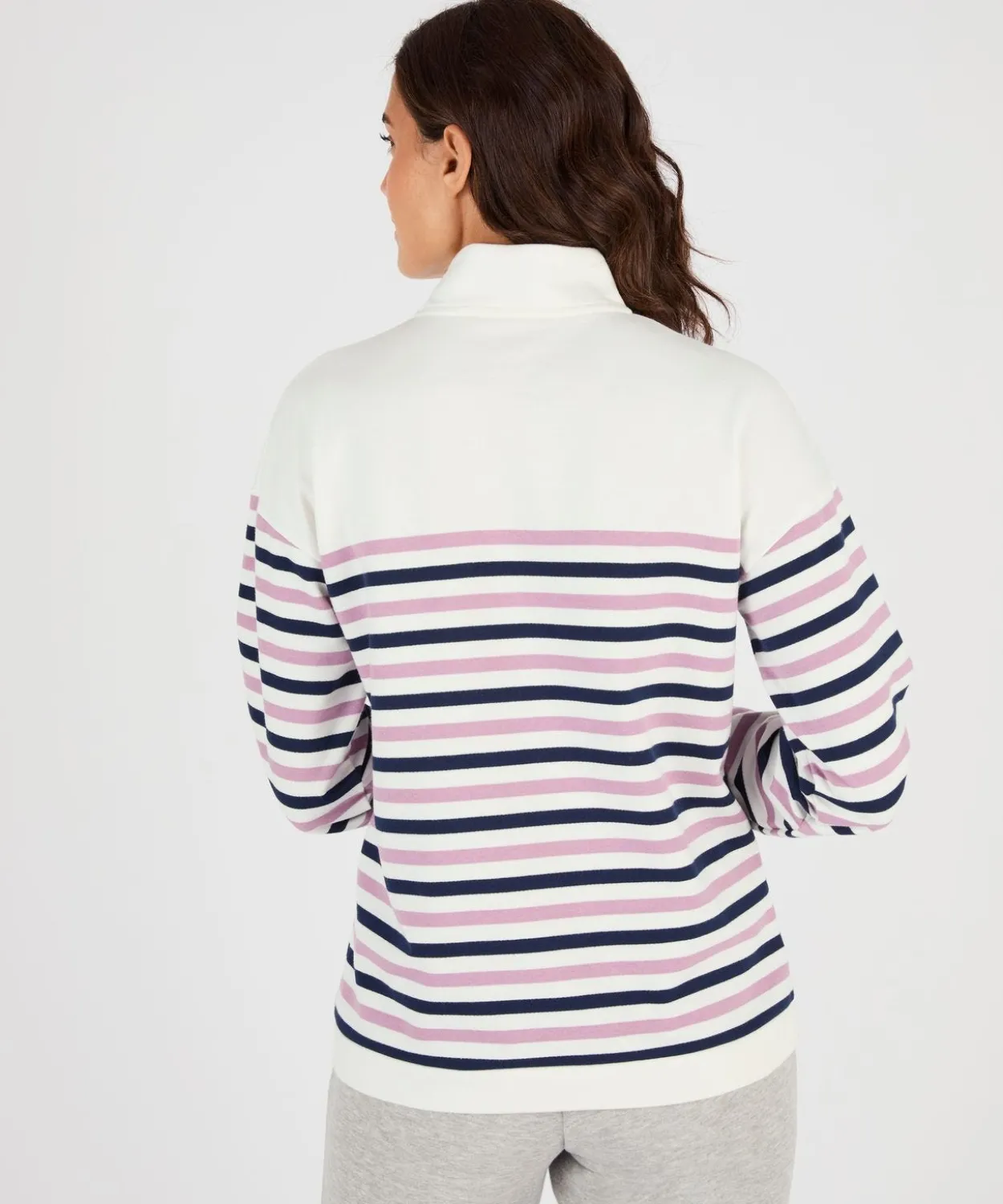 Sweat-shirt esprit marinière