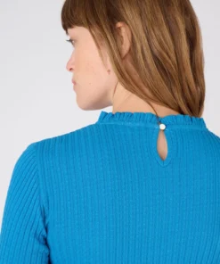 Tee-shirt en maille effet légèrement gaufré pur coton
