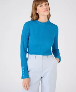 Tee-shirt en maille effet légèrement gaufré pur coton