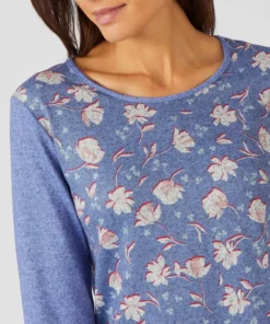 Tee-shirt maille chaude fleuri