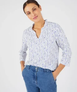 Top maille reliéfée imprimée