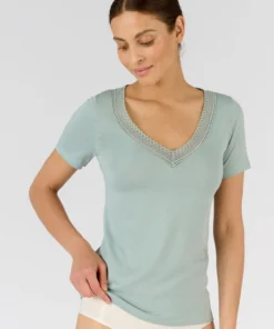 T-shirt Climatyl col dentelle