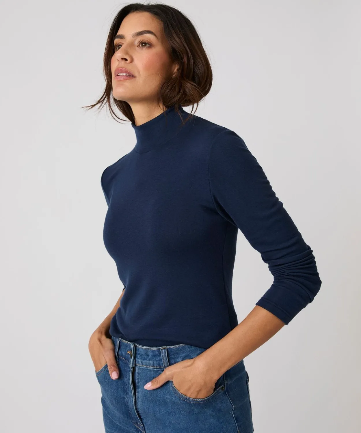 T-shirt col montant fine côte, Thermolactyl Sensitive