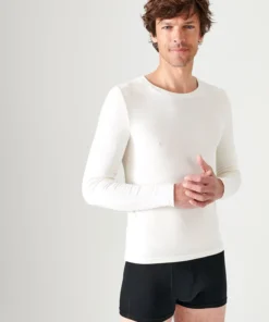 T-shirt col rond manches longues fine côte Thermolactyl Sensitive