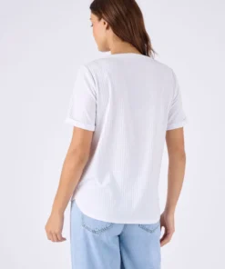 T-shirt col tunisien boutonné