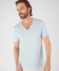 T-shirt col V Climatyl en maille jersey