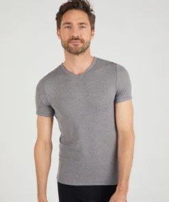 T-shirt col V manches courtes fine côte Thermolactyl Sensitive