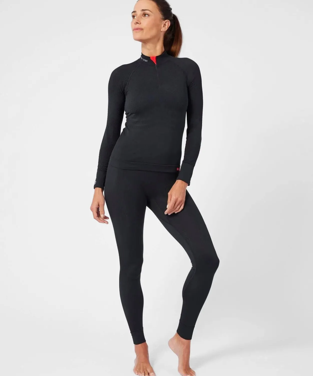 T-shirt col zippé Energy 3 Thermolactyl femme