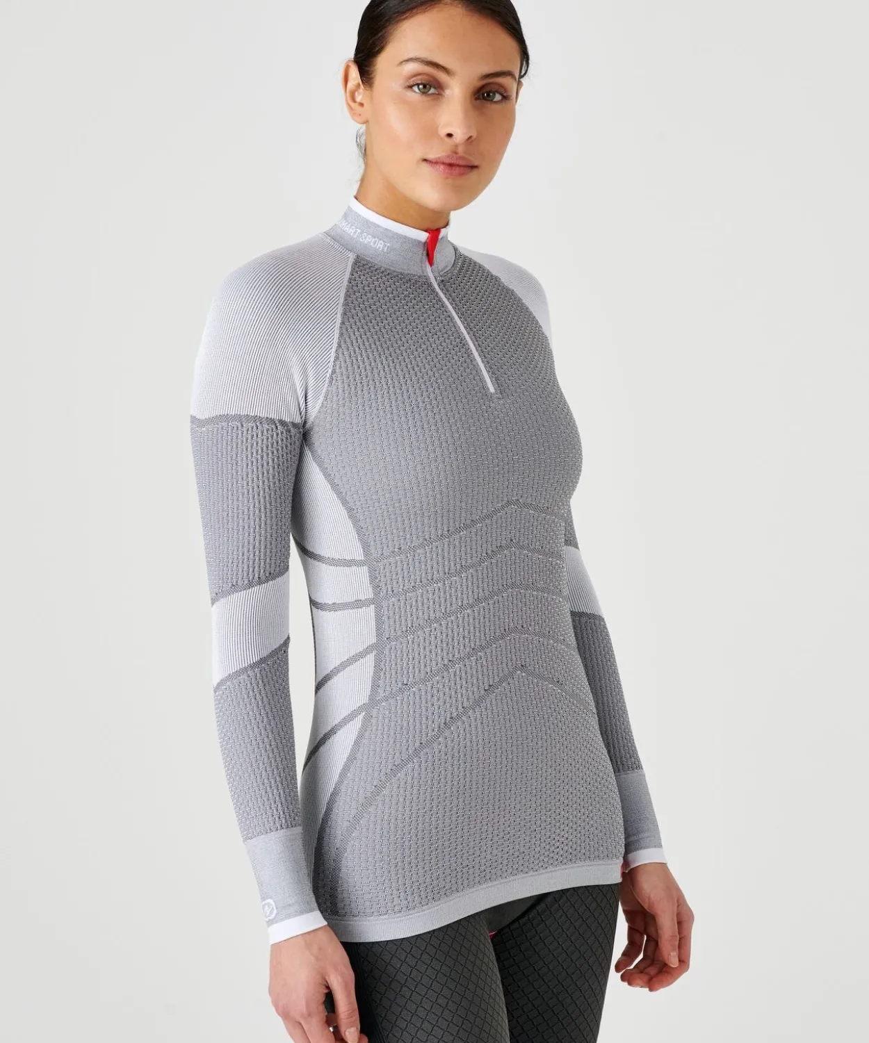 T-shirt col zippé Energy Thermolactyl 4 femme