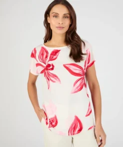 T-shirt crêpe imprimé devant