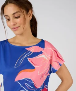 T-shirt crêpe imprimé devant