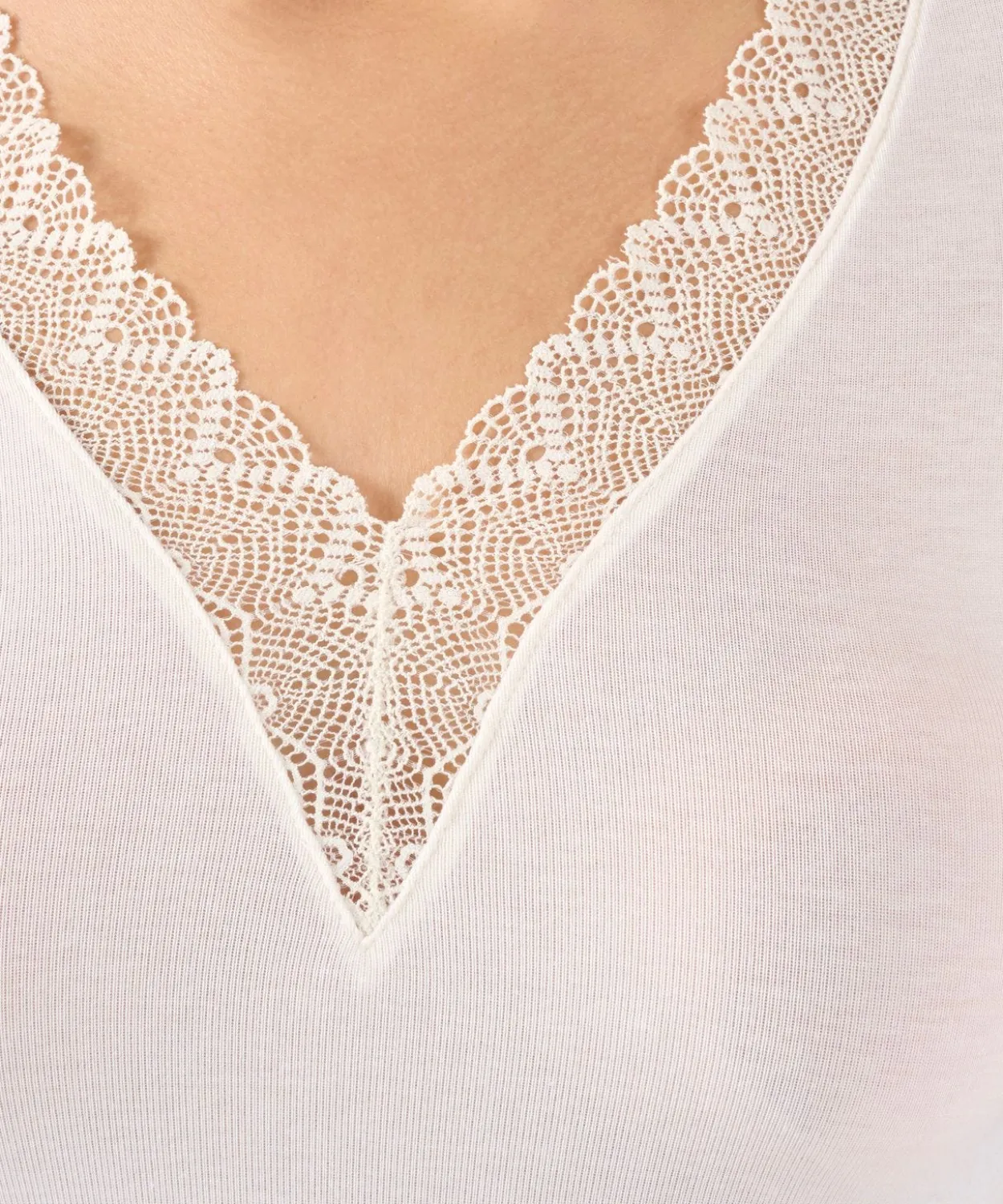T-shirt dentelle manches longues Thermolactyl Sensitive