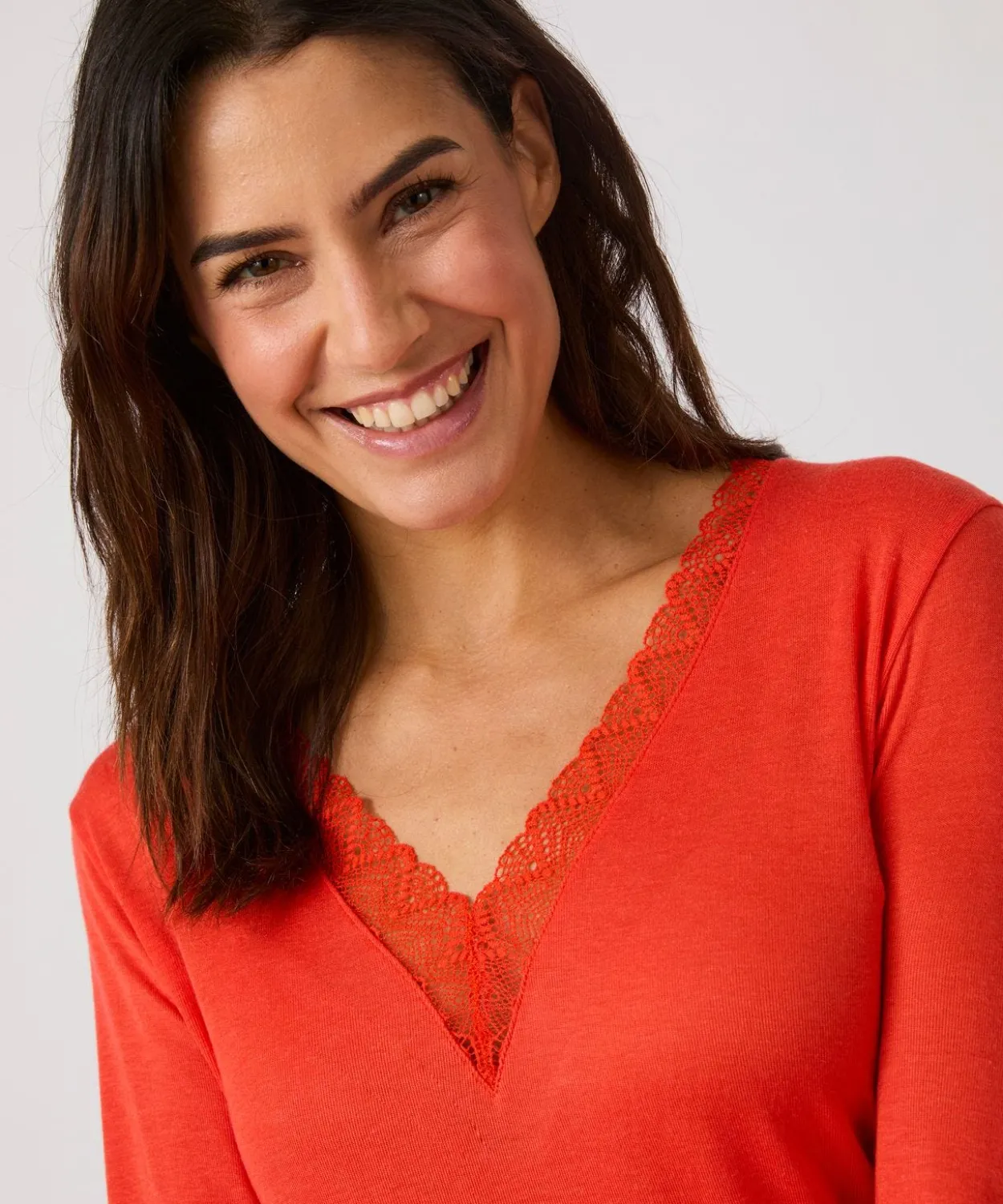T-shirt dentelle manches longues Thermolactyl Sensitive
