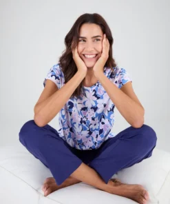 T-shirt de pyjama en pur coton