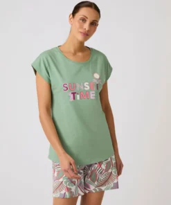 T-shirt de pyjama en pur coton