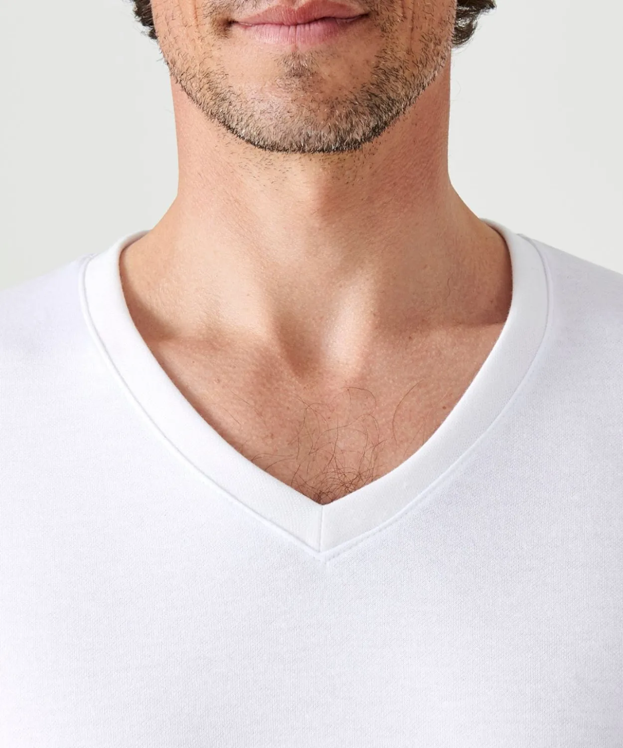 T-shirt double face col V Thermolactyl