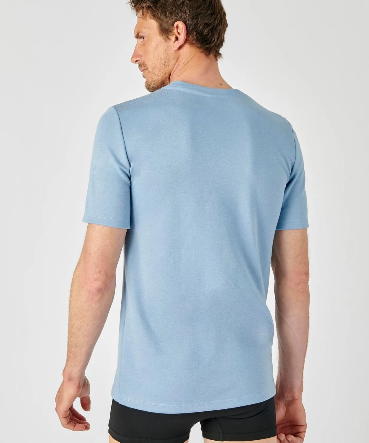 T-shirt double face col V Thermolactyl