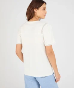 T-shirt détails dentelle