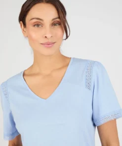 T-shirt détails dentelle