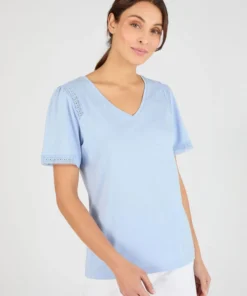 T-shirt détails dentelle