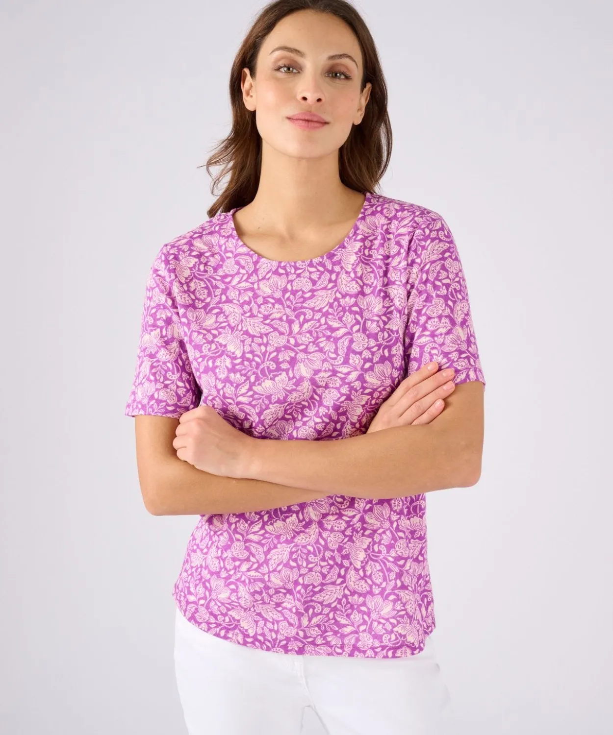 T-shirt en lin mélangé