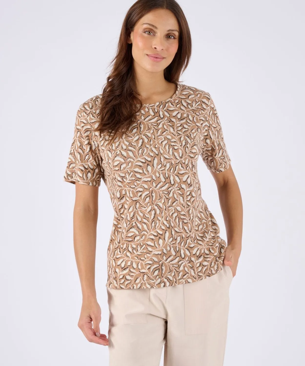 T-shirt en lin mélangé