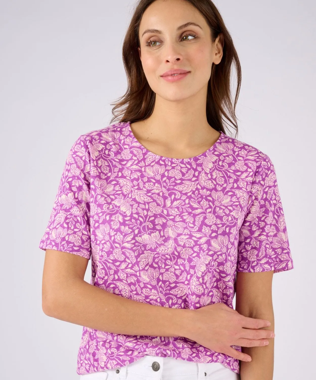 T-shirt en lin mélangé