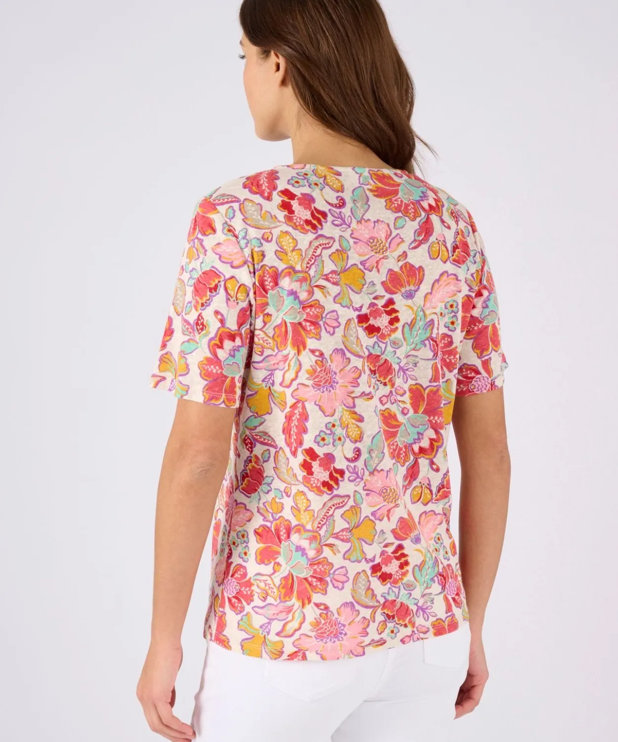 T-shirt en lin mélangé