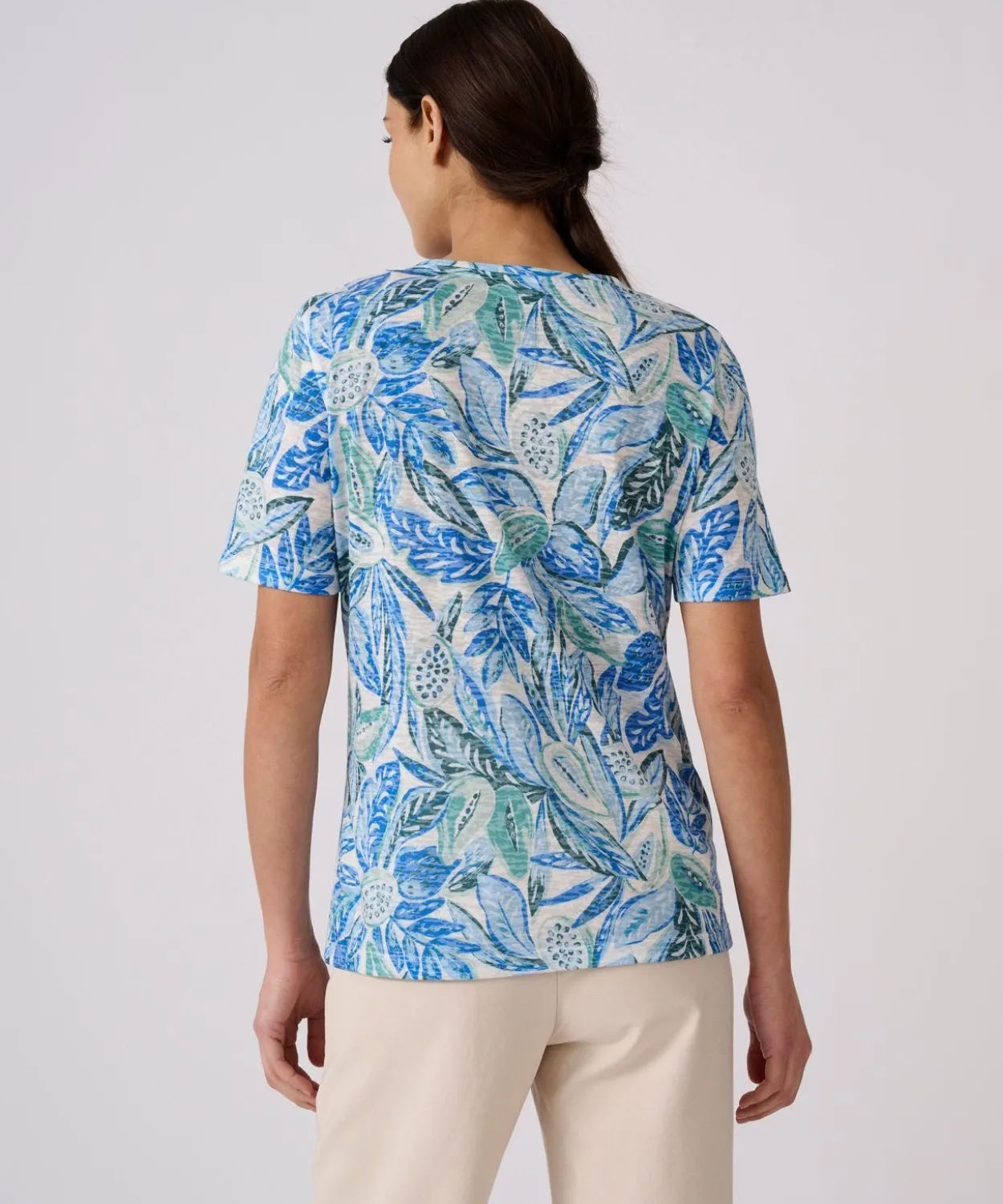 T-shirt en maille dévorée