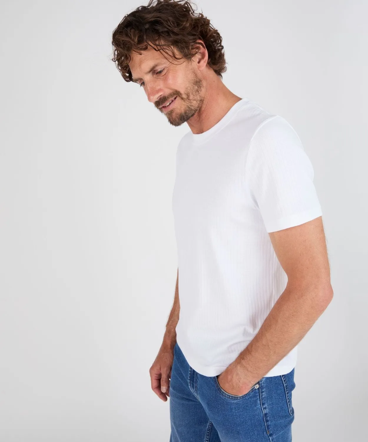 T-shirt Essential en maille côtelée