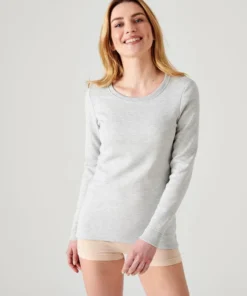 T-shirt femme Thermolactyl manches longues, molleton gratté