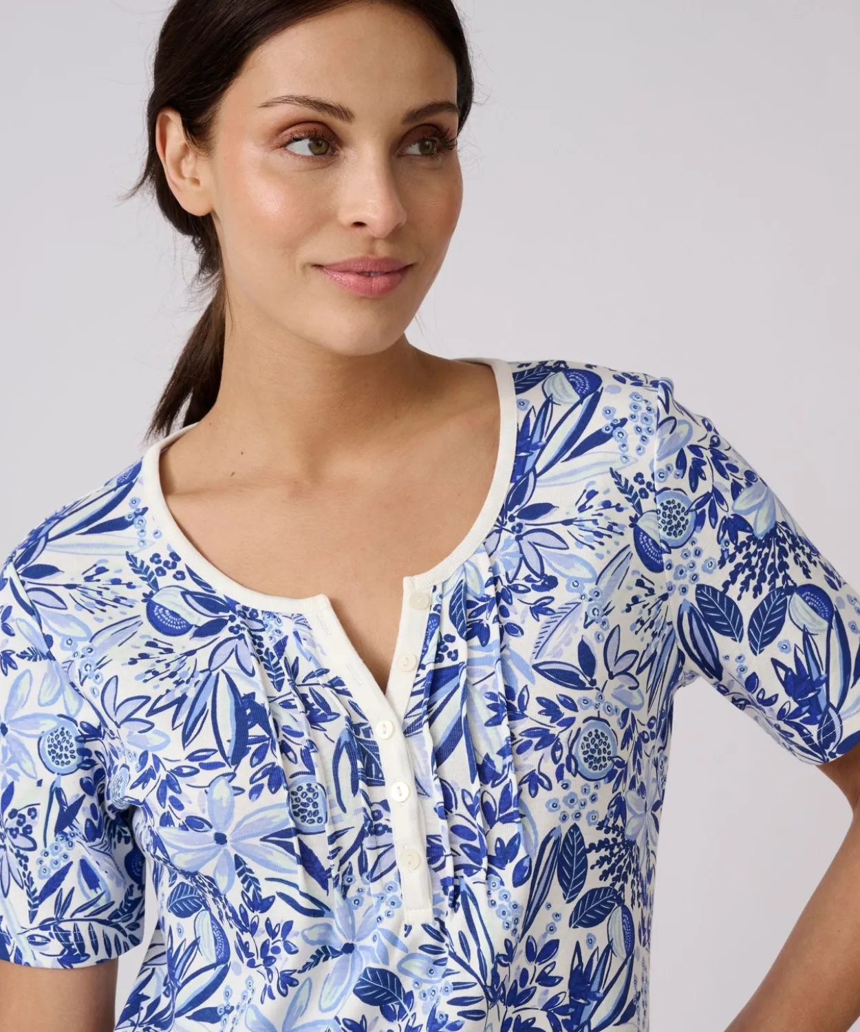 T-shirt fine côte pur coton