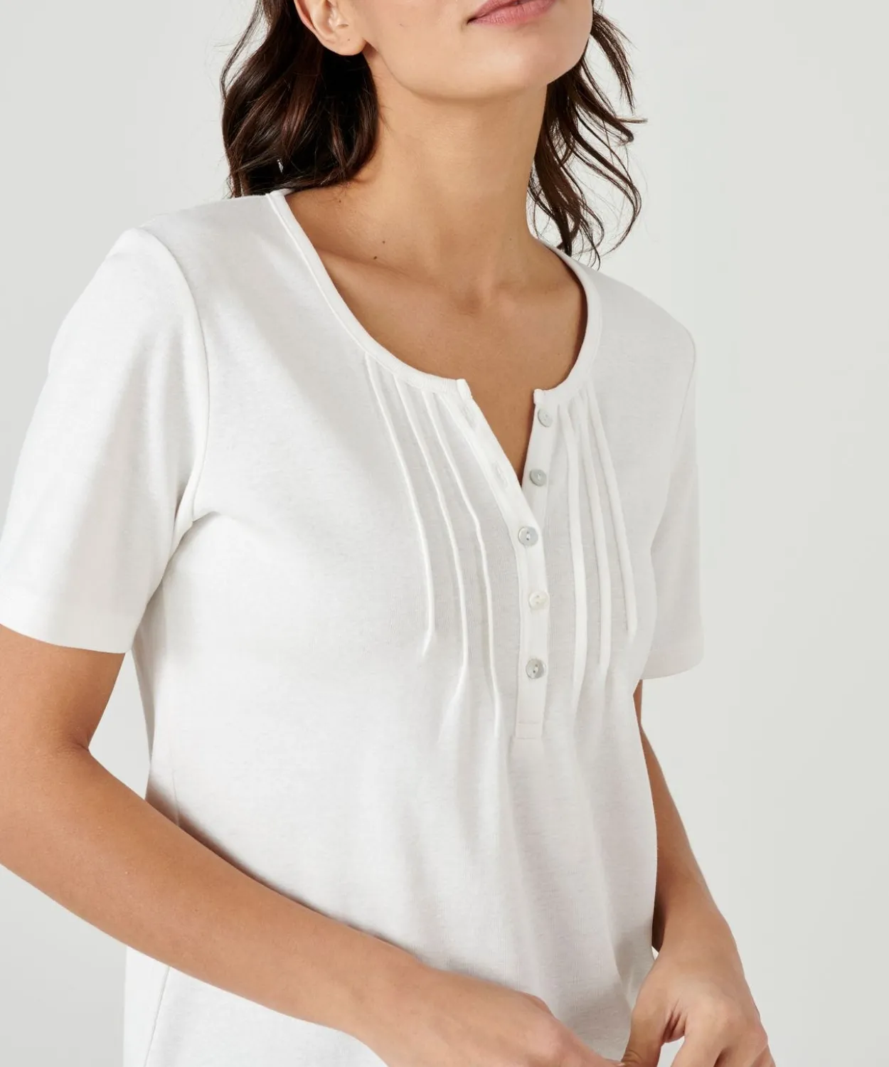 T-shirt fine côte pur coton