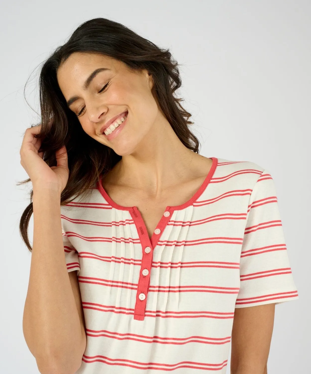 T-shirt fine côte pur coton